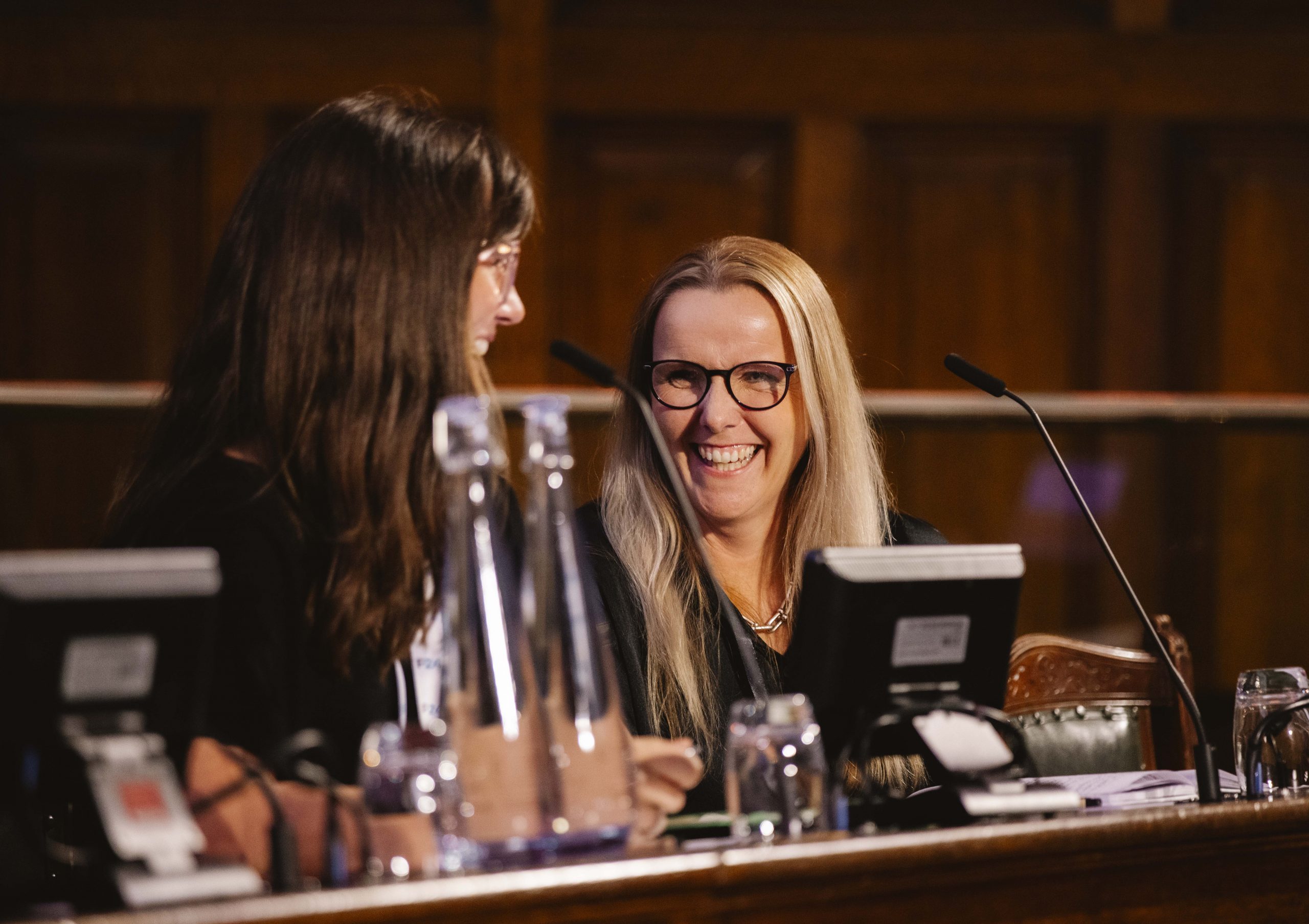Conference delegate discussion